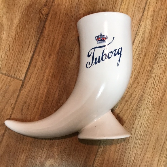 Tuborg White Horn Mugs Set - Picture 2 of 6
